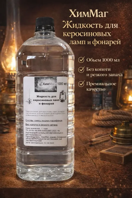 Жидкость для керосиновых ламп и фонарей ХИММАГ 1000мл